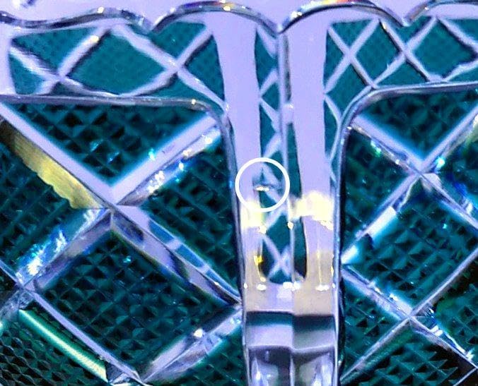 新島津薩摩切子 薩摩ガラス工芸作 向付鉢 緑 魚子紋 花縁