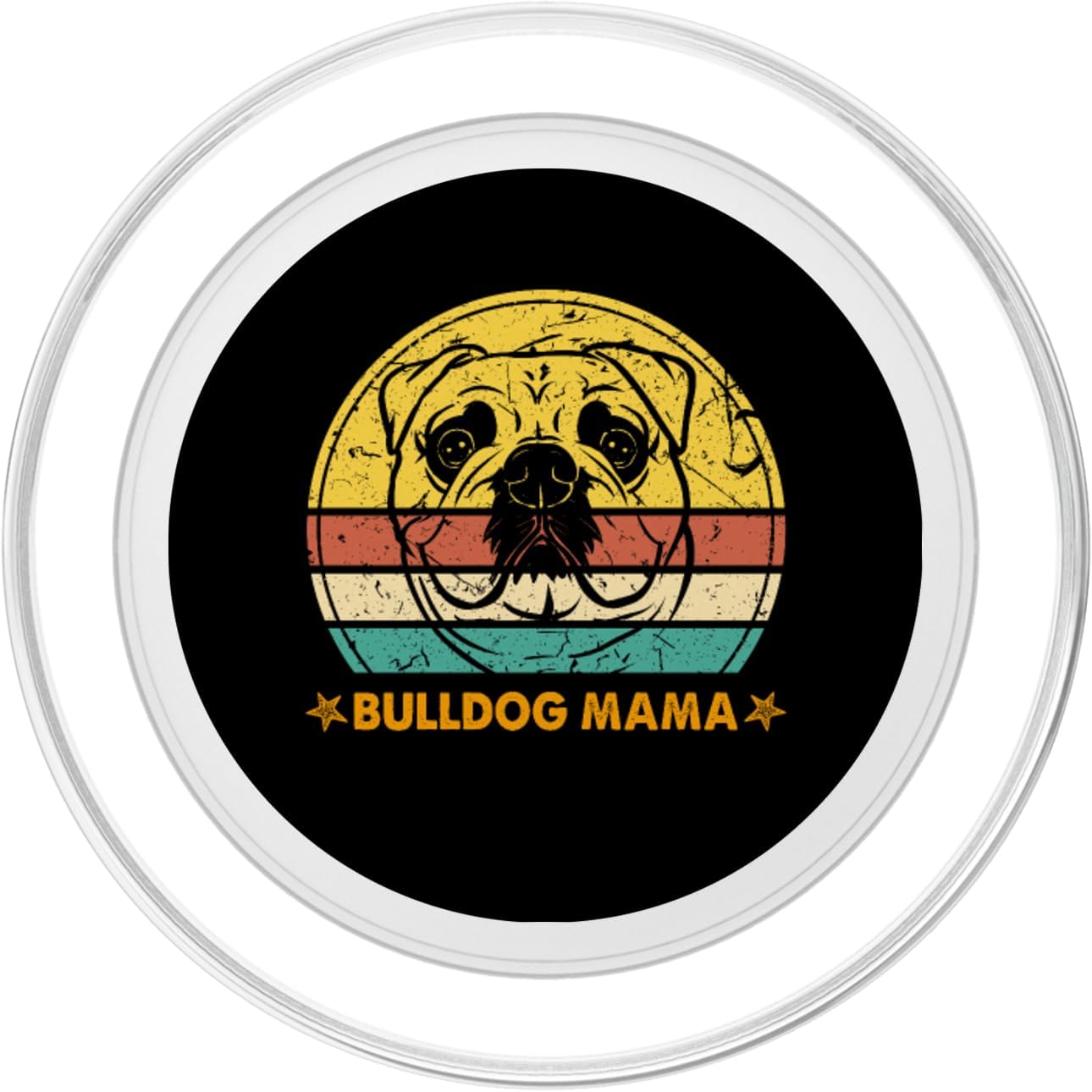 English Bulldog Mama Sunset Dog English Bulldog Mama PopSockets MagSafe PopGrip for iPhone