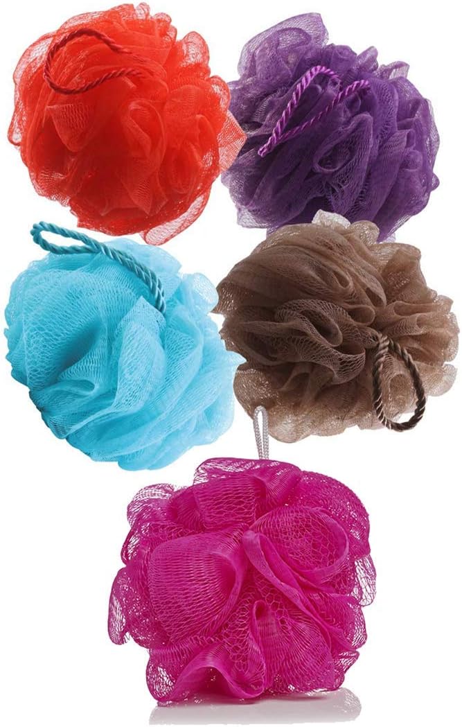(35g/pcs) Bath and Shower Sponge Loofahs Exfoliating Mesh Puff - Great for Body Wash