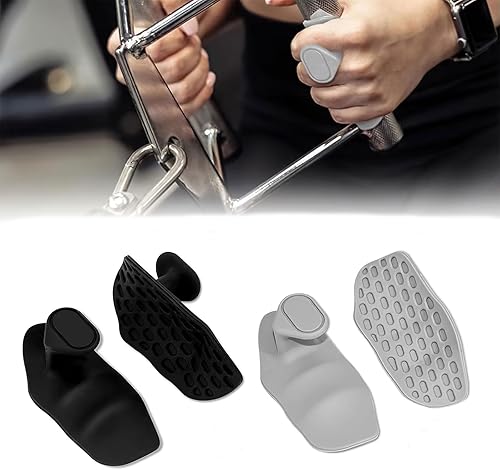 2 pares de agarres de gimnasio para levantamiento de pesas, guantes de entrenamiento para mujer, agarres antideslizantes para ejercicio de