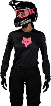 Fox Racing Womens 180 Motocross Dirt Bike Jersey, Black/Black, X-Small