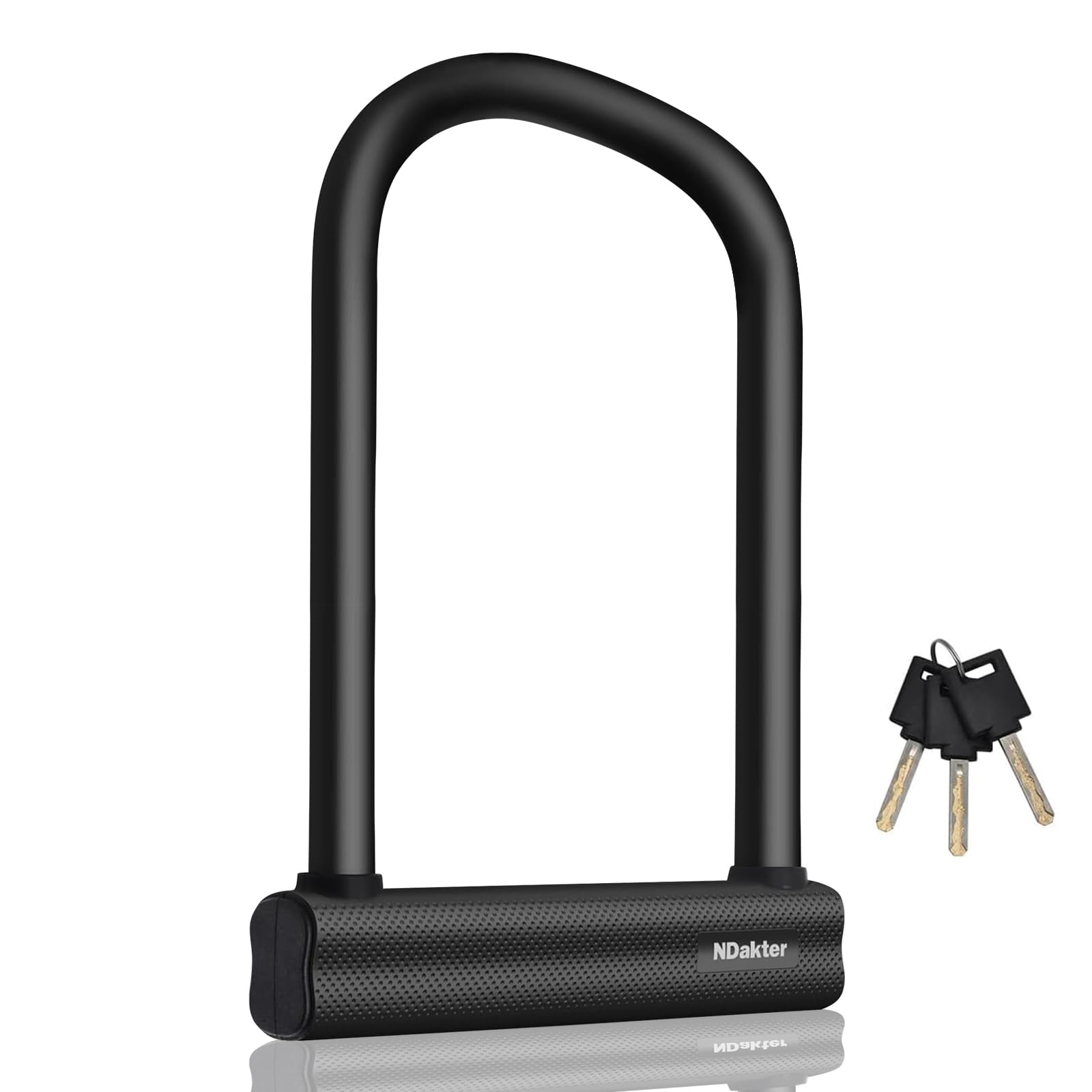 NDakter Large Bike Locks Heavy Duty Anti Theft, 18mm Thick, Motorcycle Wheel Lock with 3 Keys, for Ebike, Escooter, Fat-Tire and Dirt-Bike