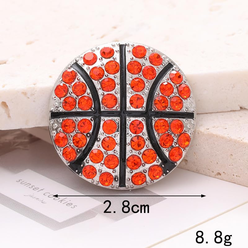 Image of Shiny Rhinestone Baseball Rugby Basketball Enamel Pin Creative Lapel Brooch for Women Men Sports Fans Jackets Backpack Hats Clothes Gift