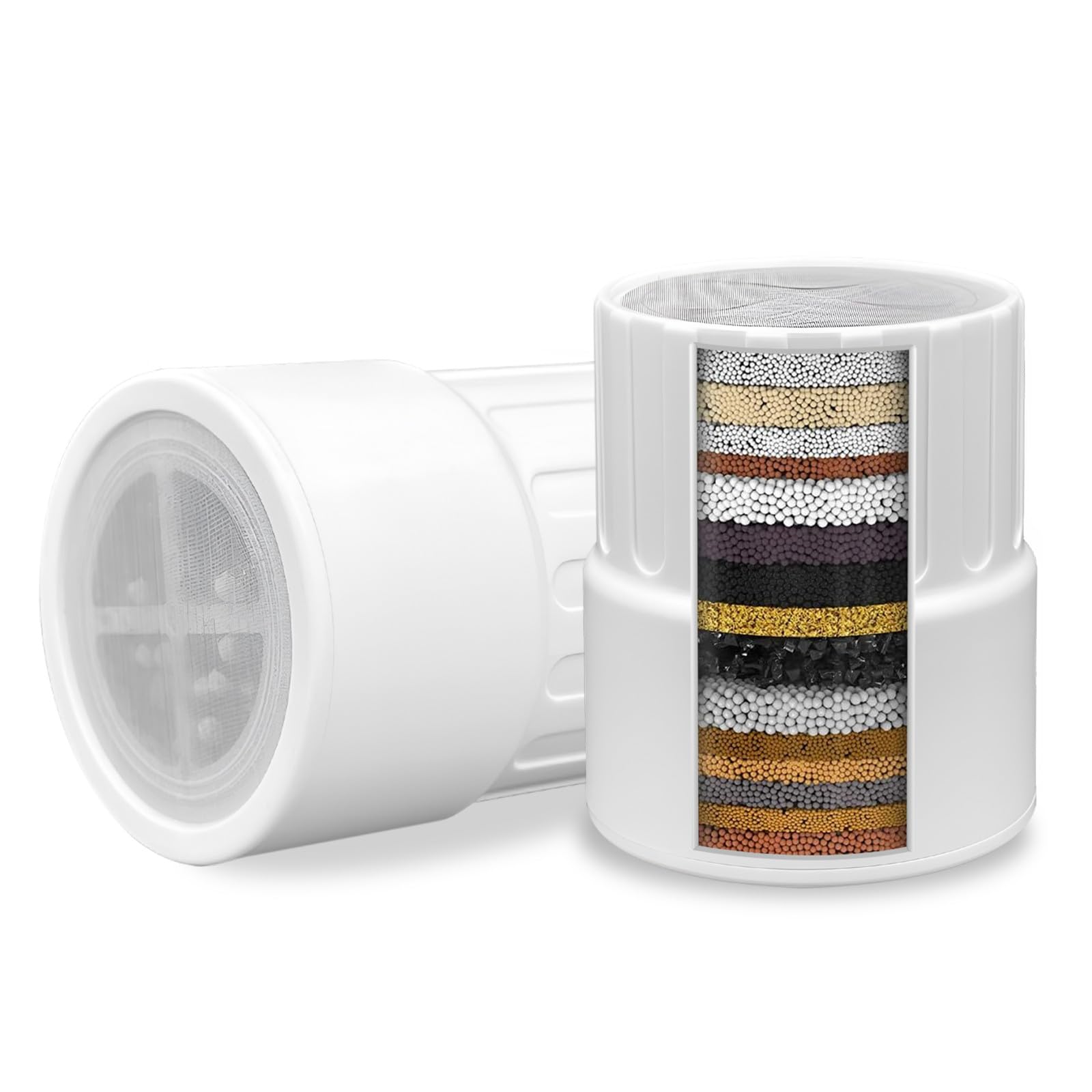 AWO 2 PACK Replacement Shower Head Filter Cartridge Compatible with JOLIE Filtered Showerhead,Multi Stage Shower Filtration Systems for Hard Water