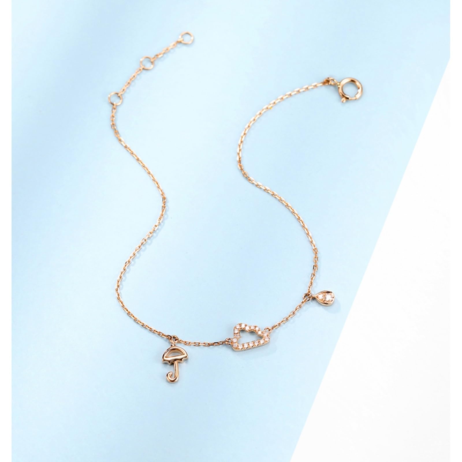 Bracciali Oro Rosa Donna 750/585/375, Bracciale Donna Diamante 16-18 cm Estensione 4 cm, Braccialetti Sposa Fidanzati