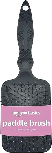 Amazon Basics Cepillo de paleta para el cabello, desenredante suave