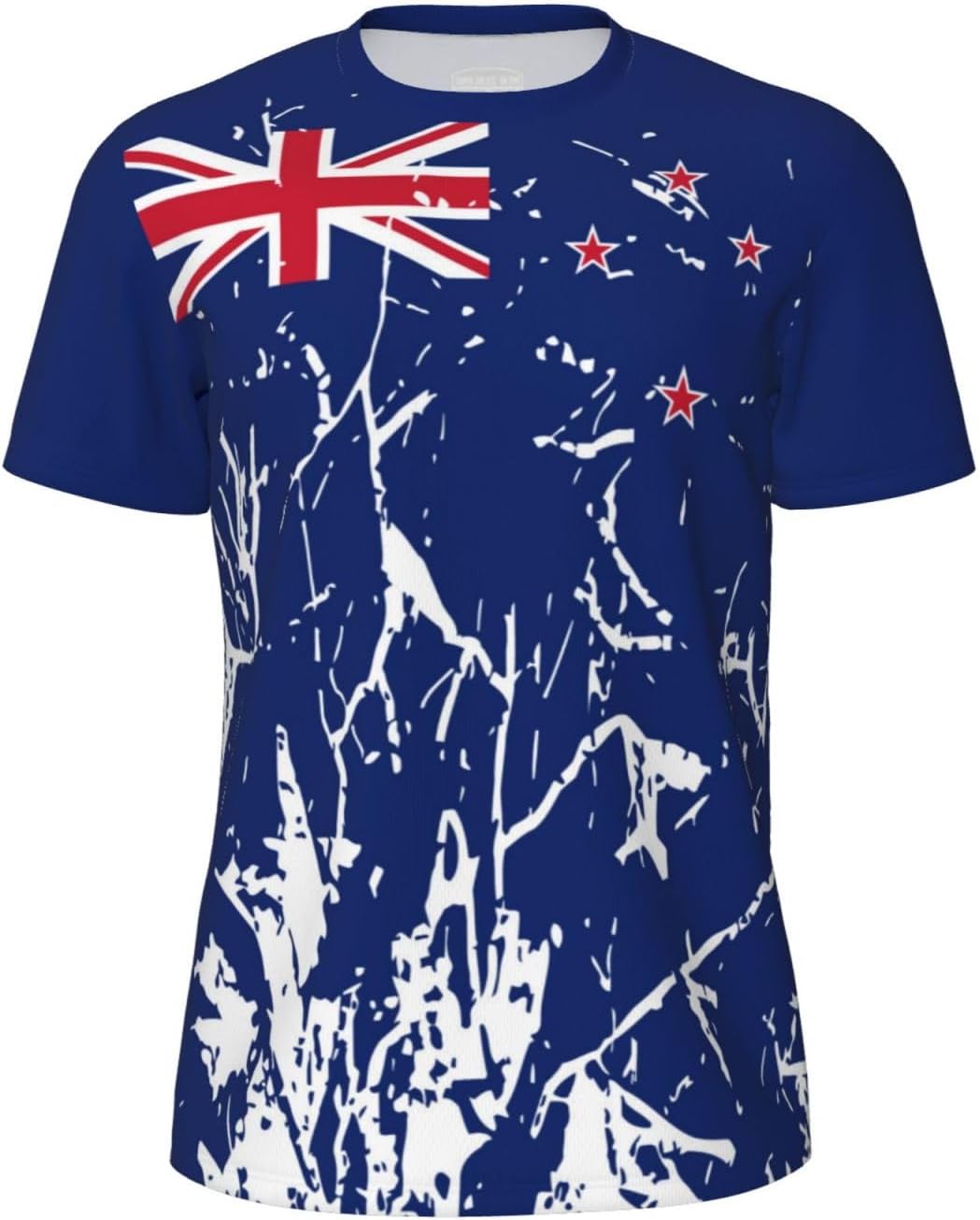 New Zealand Flag Grain Sports Mesh T-Shirt Retro Jerseys for Running Soccer