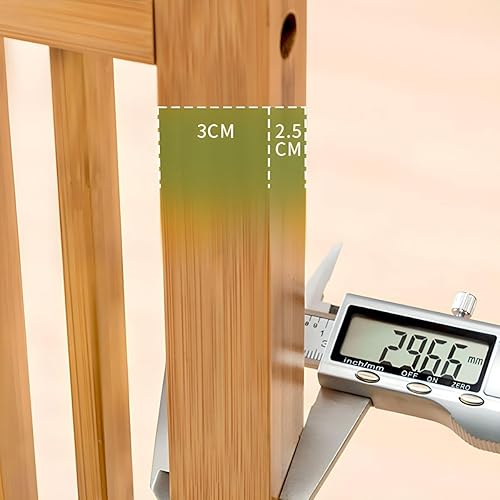 Miniatura 6 de CraftThink Divisor de habitación de madera de bambú, divisor de pared portátil independiente escandinavo para oficina en casa, divisor de pared