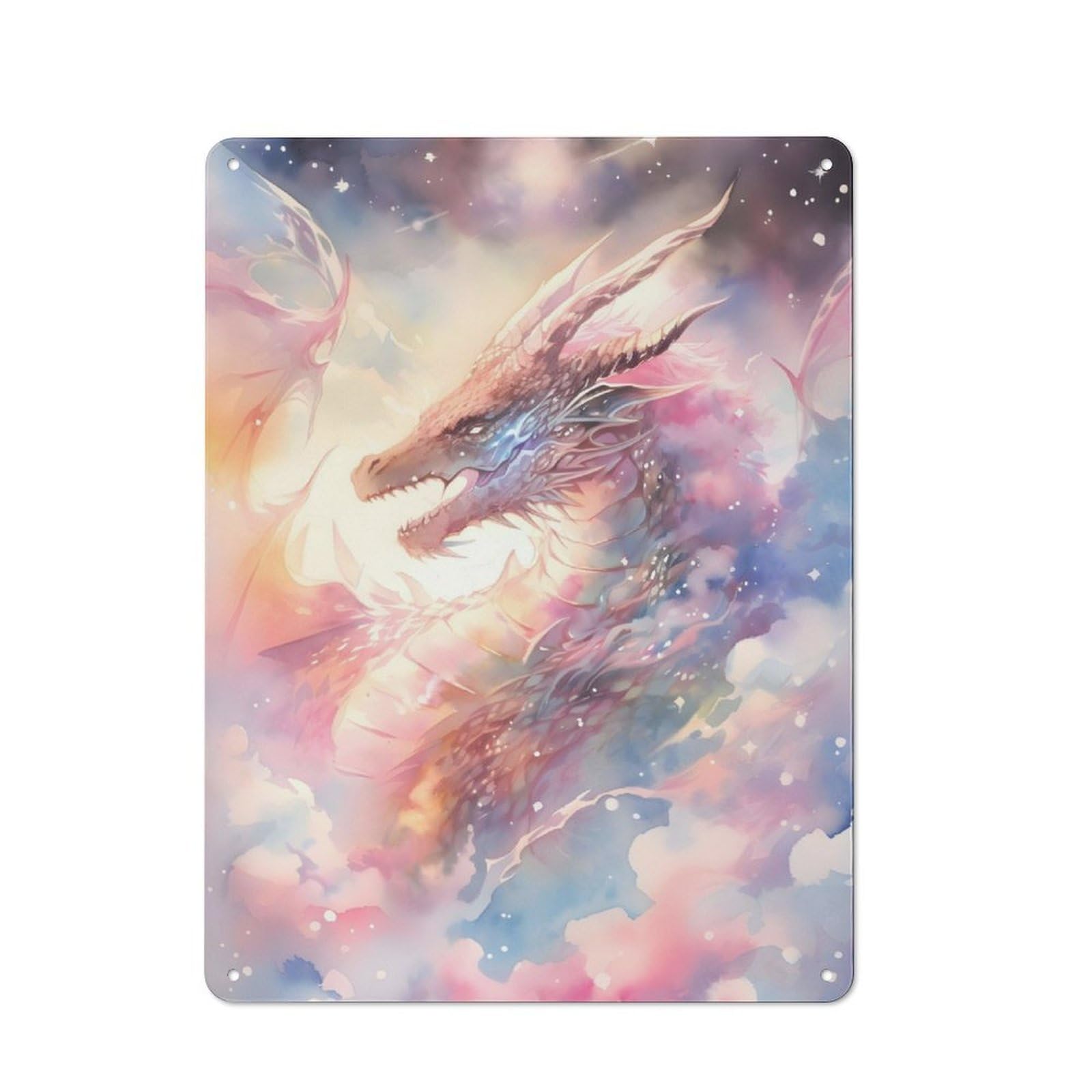 Junmoney Mystical Dragon Retro Metal Wall Sign 40X30cm With For Garage Wall, A Decorative Metal Sign For Garages And Workshops