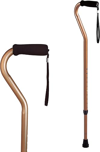 Carex Bastón compensado con mango acolchado y correa de muñeca, bronce