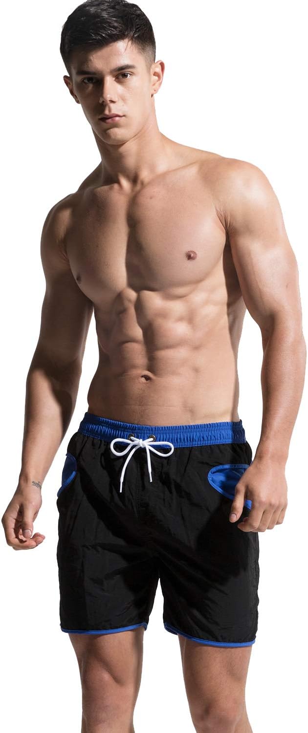 SEOBENA Mens Quick-Dry Sport Swim Beach Surf Board Shorts