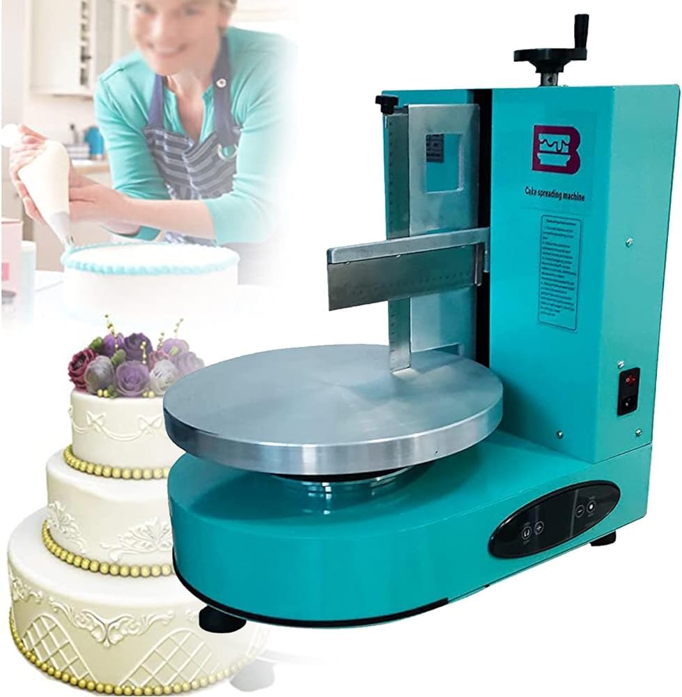 Herramientas para hornear pasteles de cumpleaños, máquina de llenado de recubrimiento para extender crema para tartas, pan, crema, decoración de pasteles, máquina alisadora (tamaño: 110 V)