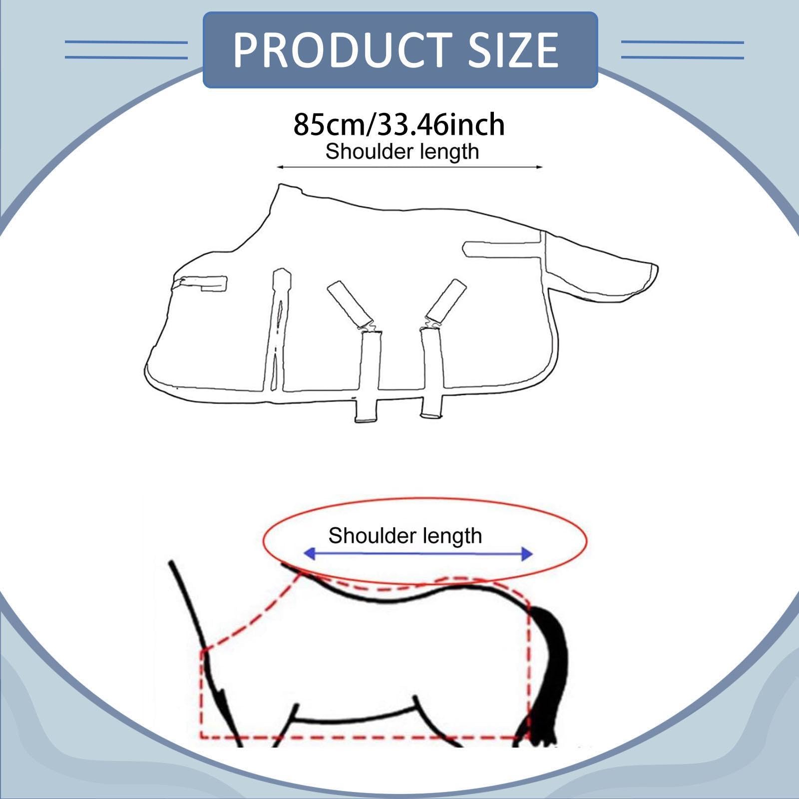 Baoblaze Manta para Caballo Impermeable con Capucha Desmontable Abrigo Térmico Transpirable de Tejido Oxford 600D Resistente Al Viento Y Frío Adecuada para Cab