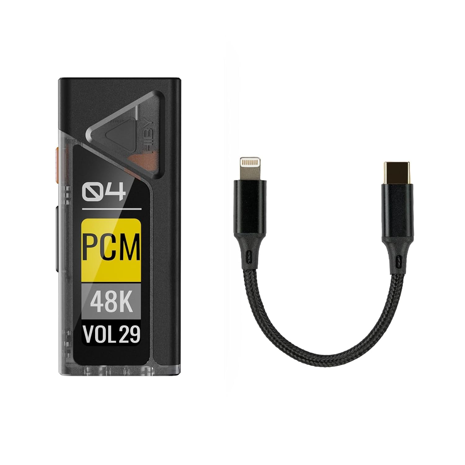 FC4 USB DAC Headphone Amplifier & HiBy USB C OTG Cable (Black)