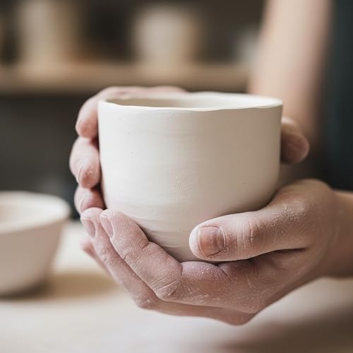 Miniatura 7 de Kit de arcilla seca al aire para principiantes, juego de cerámica todo en uno con herramientas de escultura, pinturas, barniz, kit de manualidades