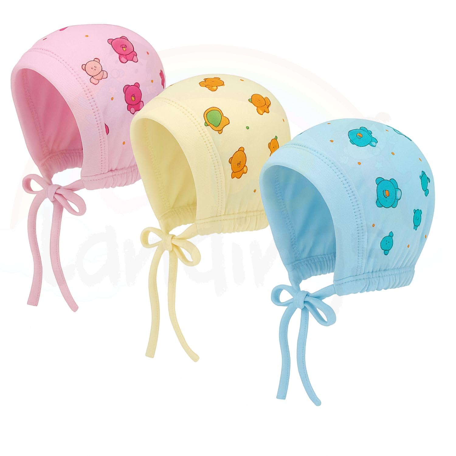 0-3/3-6/6-9/9-12/12-18 & 18-24 Months New Born Baby Girls & Boys Finest Hosiery Cotton Double Layer Knot Caps Set/Infant/Hat/Toppi/Kan Topi/Clothes (Pack of 3) 0-3/3-6/6-9/9-12/12-18 & 18-24 Months New Born Baby Girls & Boys Finest Hosiery Cotton Double Layer Knot Caps Set/Infant/Hat/Toppi/Kan Topi/Clothes (Pack of 3)