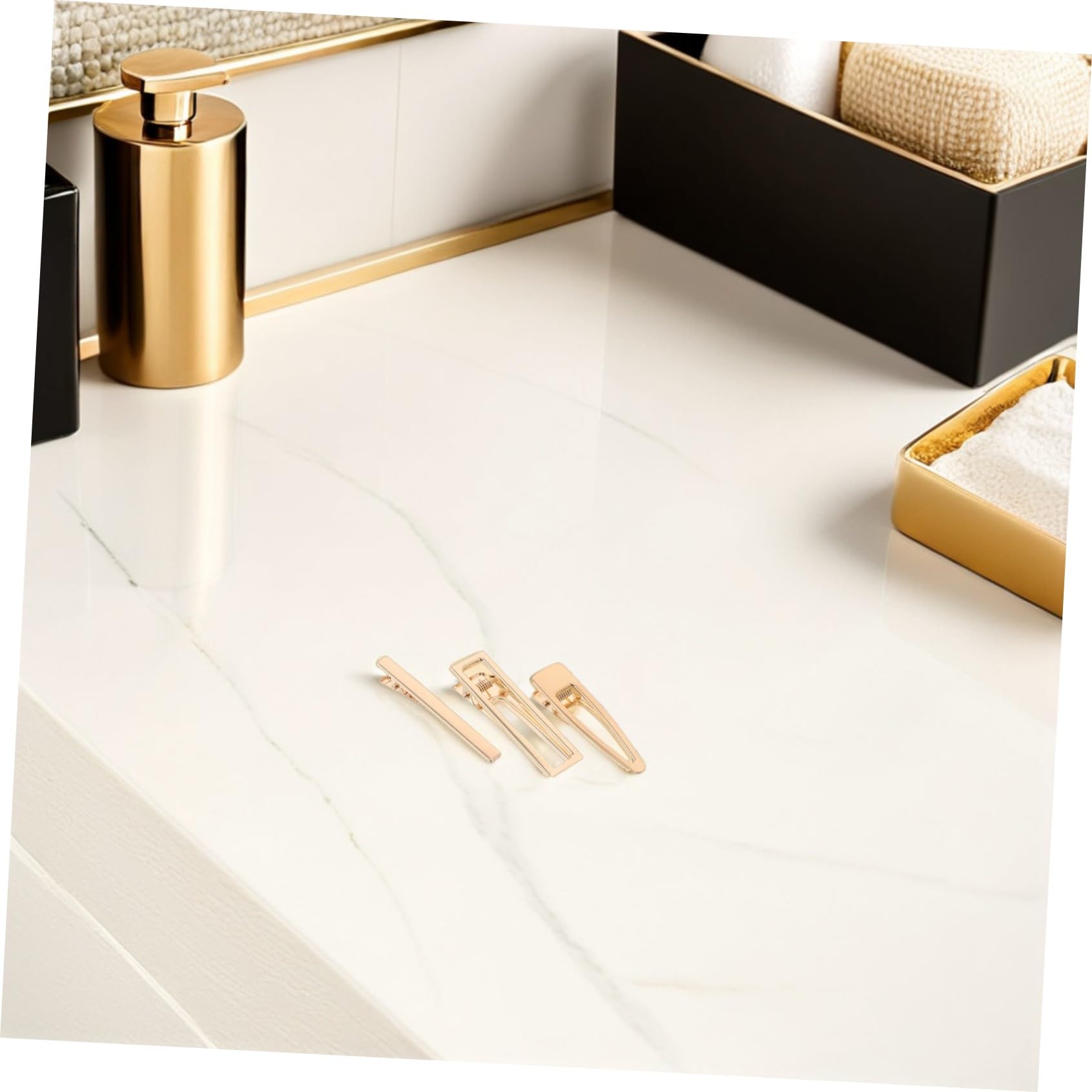 VICASKY 60 pezzi Fermagli Capelli Metallo Dorato Clip Coccodrillo Traforate per Bricolage Accessori Fai da Te Ragazze Stile Elegante Resistente e Leggero
