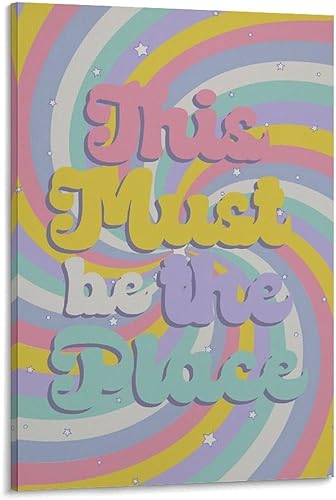 This Must Be The Place Art Print, 90s Inspired Poster, Pop Art 90s Home Wall Decor, 90s Candy Color Wall Hanging, Y2k Retro Swirl Poster Poster