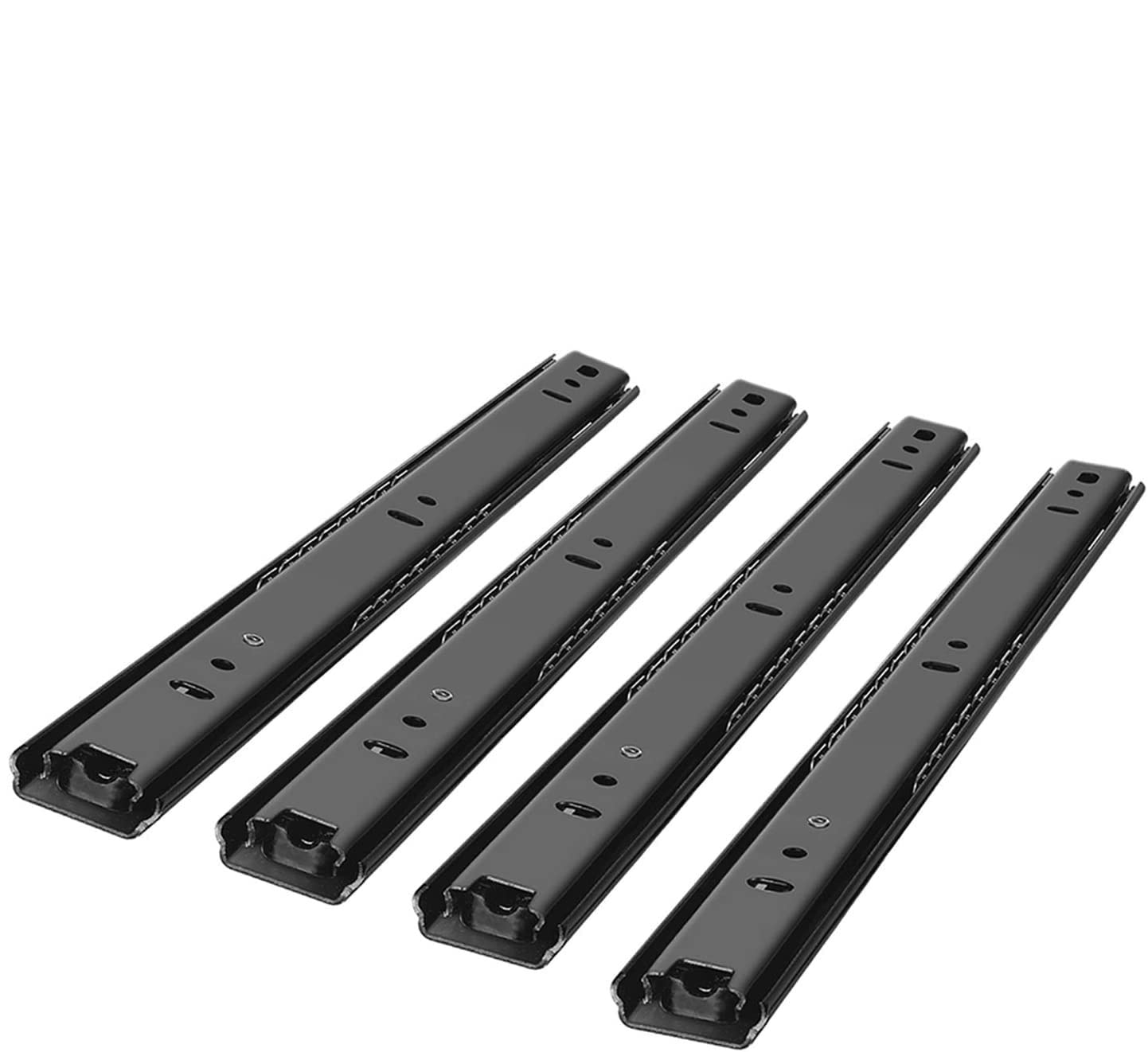 Confezione da 4 guide scorrevoli per cassetti con cuscinetti a sfera, 250 mm, sistema di scorrimento in metallo per un funzionamento fluido e silenzioso, resistenti, facili da installare, perfette per