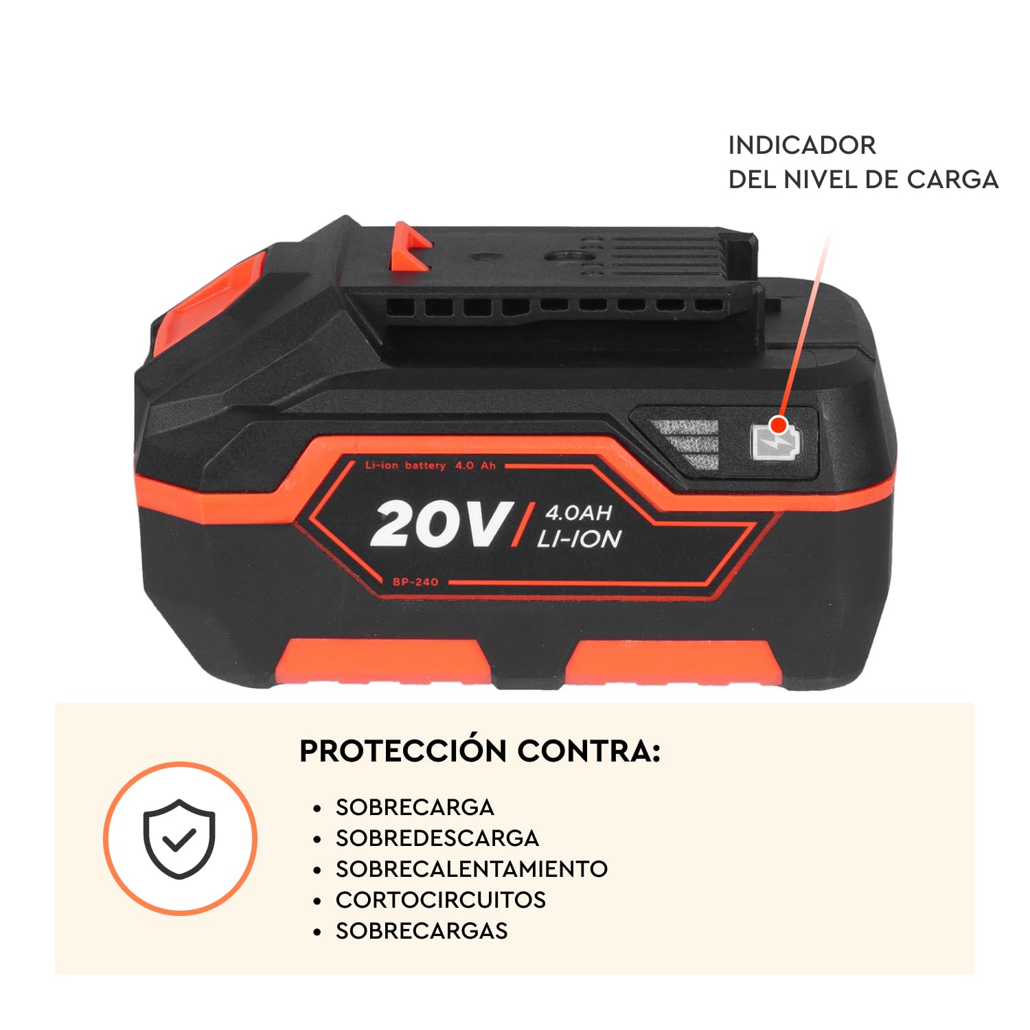 Kit 2 Baterías 20V 4Ah BP-240 + Cargador FC-230 | Pack Pro DM20 | Autonomía Máxima para Herramientas Inalámbricas