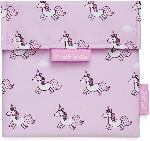 Roll'eat - Snack'n'Go Animals | Reusable Ecological Kids Sandwich Bag| BPA Free| Unicorns