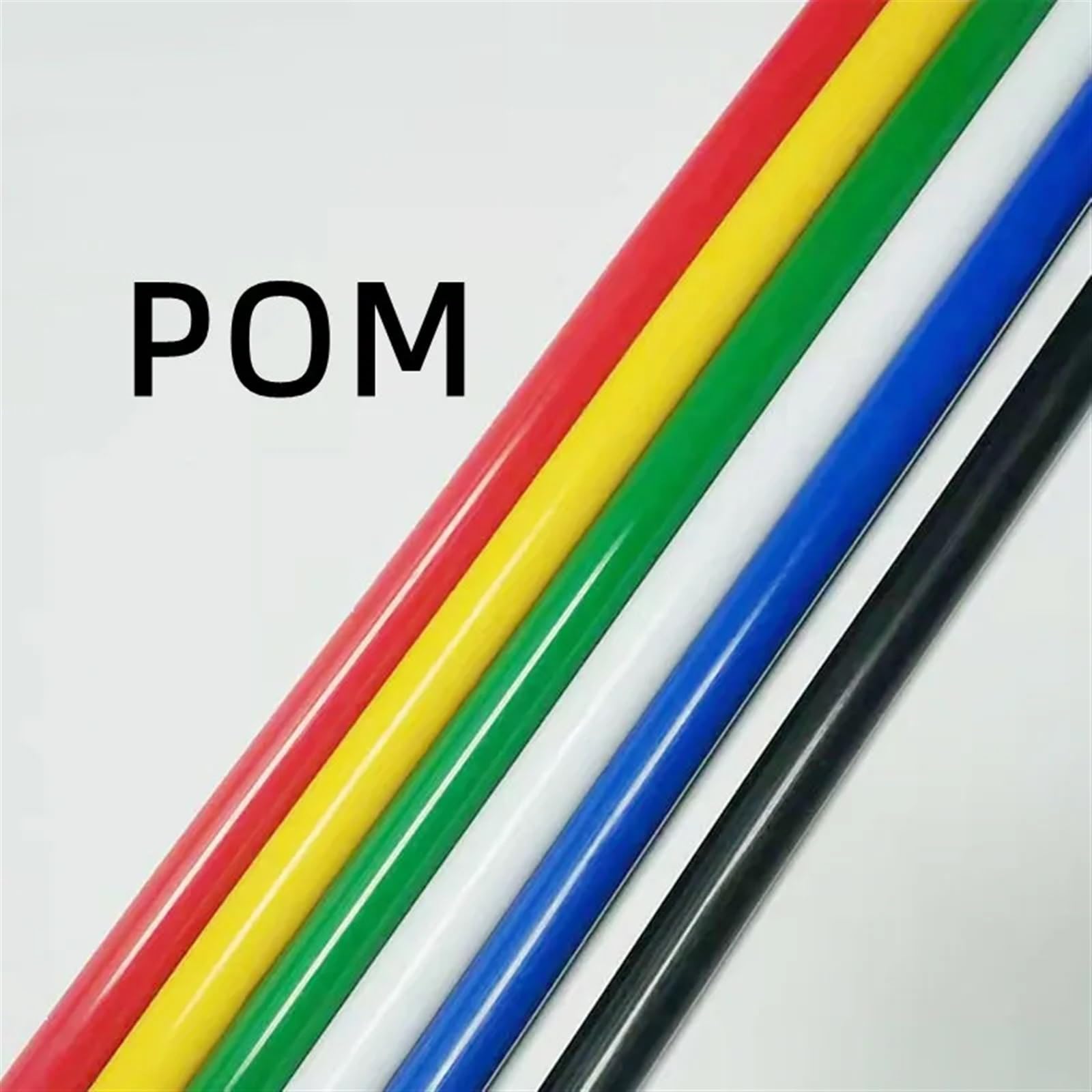 Nylon-Stab 1 stück Bunte POM Nylon Stangen Solide Rot Blau Gelb Grün Sticks Stange Stick 50cm Kunststoff Rundstab(Green,1pcs 50cm dia.45mm)