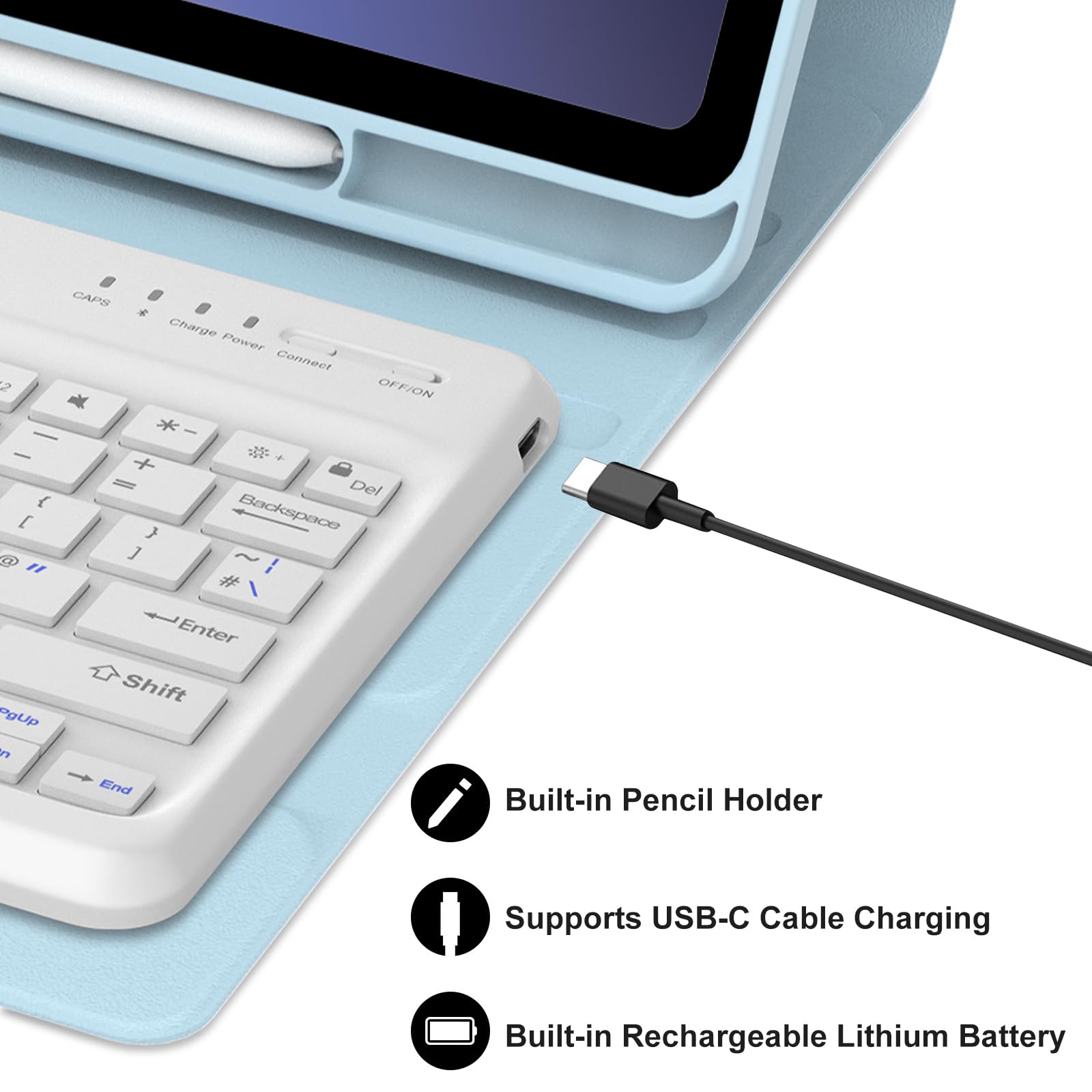 Keyboard Case for Samsung Galaxy Tab S10 FE+ 13.1