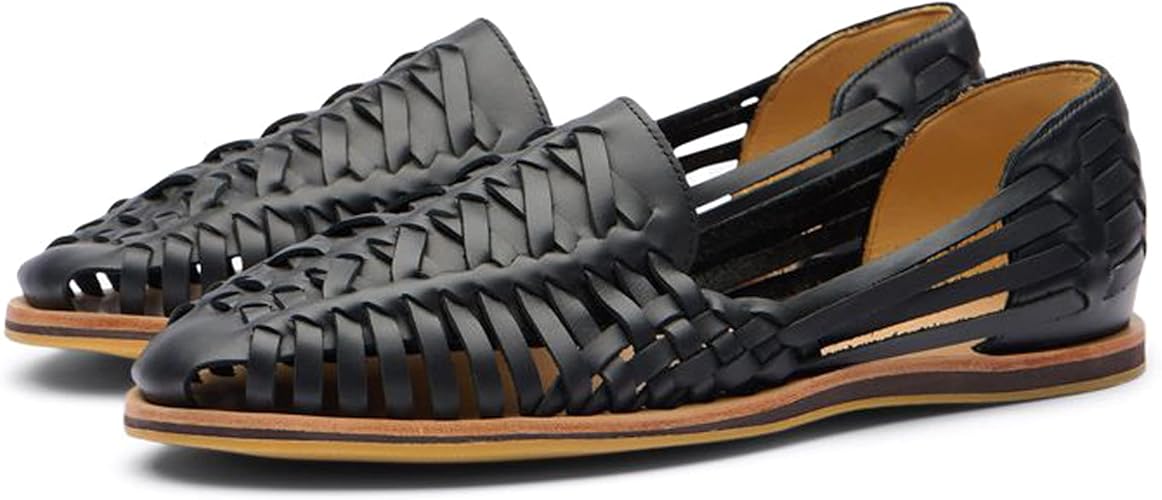 Nisolo Men's Huarache Sandal - Slip-On, Waterproof, Flexible, Breathable and Comfortable Mexican Huaraches For Men, Youth, Boys - Casual and Everyday Mens Woven Leather Sandals