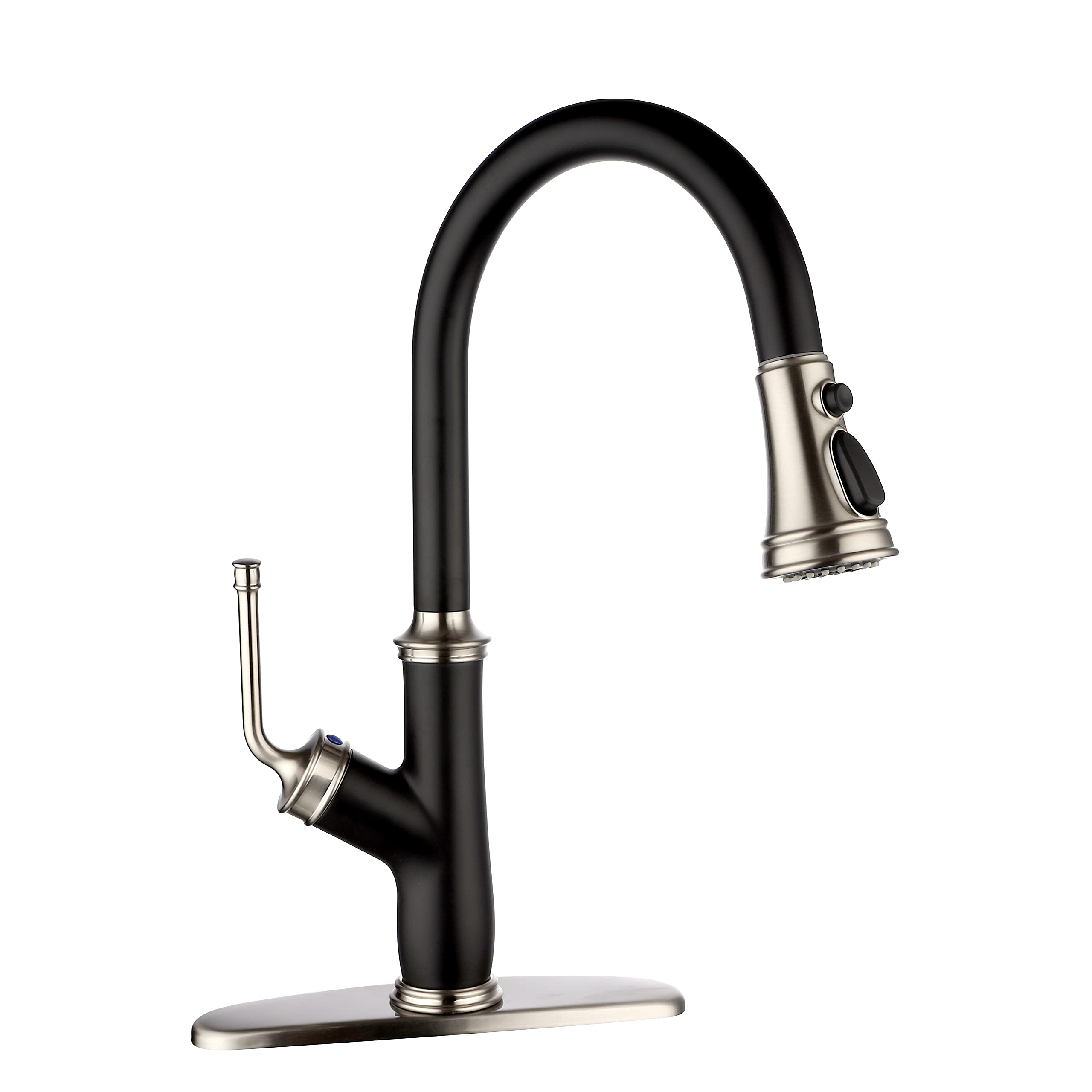 Robinet de cuisine avec douchette extractible en acier inoxydable pour camping-car et maison