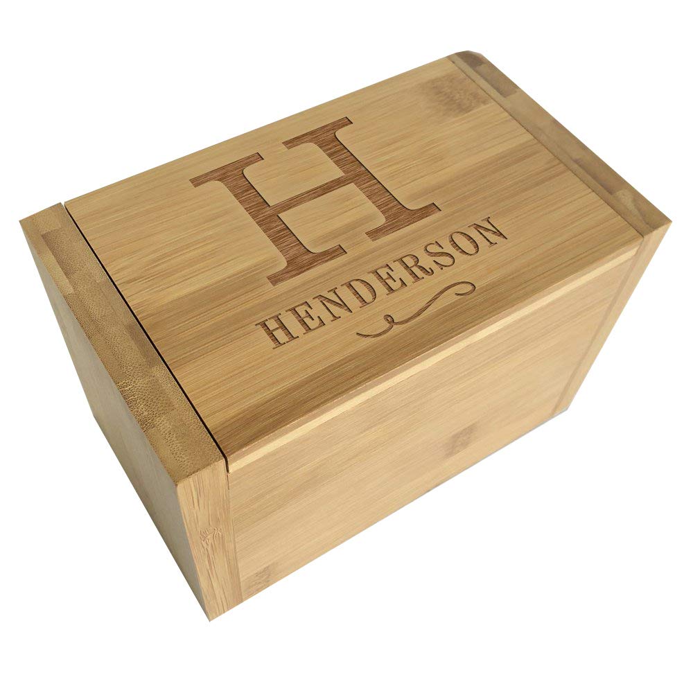 GiftsForYouNow Engraved Simple Sentiment Recipe Box