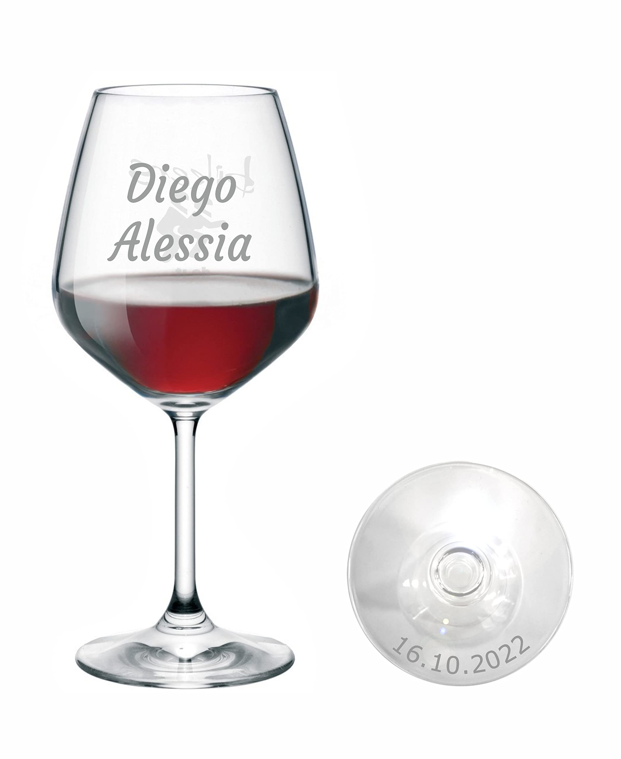 Verre à vin Biker personnalisé, Gobelet de moto à vin rouge gravé, Personnalisable avec noms, initiales et différents personnages Idée cadeau (4 pièces)