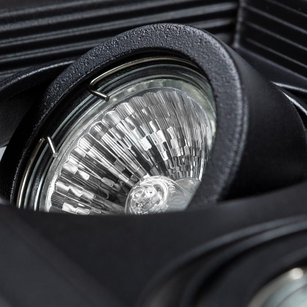 Lámpara de techo con foco orientable, metal negro, focos LED de interior para oficina y espacios comerciales