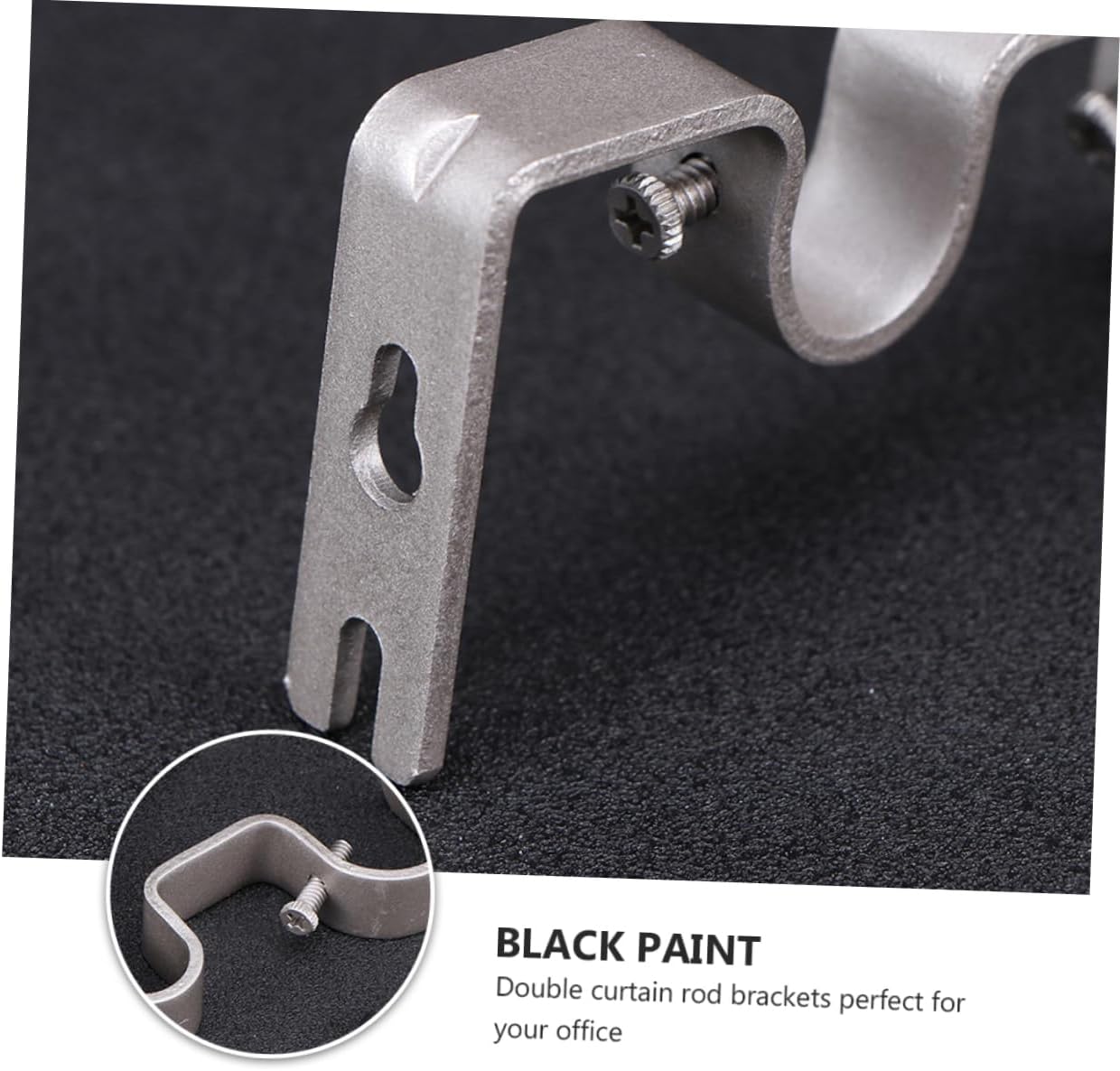 Curtain Accessories Double Rod Bracket Window Dressing Hardware Iron Brackets Drapery Rod Holders