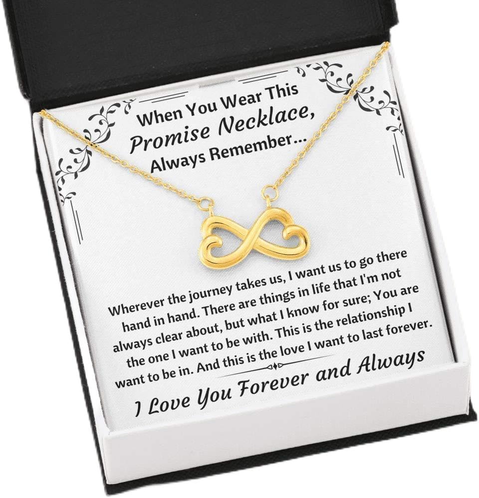 To My Love "Promise Necklace" Infinity Necklace with Message Card and Gift Box. Gift for Fiance, Girlfriend, Future Wife, Wife. Fiance, Girlfriend, Future Wife, Wife Gift. Necklace for Fiance, Girlfriend, Future Wife, Wife