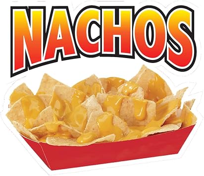 Nachos Concession Restaurant Food Truck Die-Cut Vinyl Sticker 10 inches