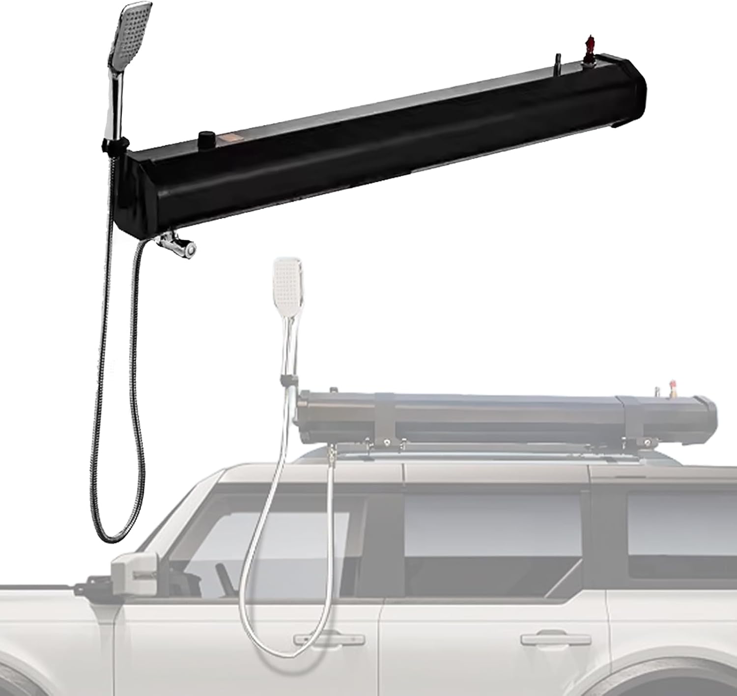 30L Car Roof Water Tank for Camping, Outdoor Bathing Roof Extension Pressurized Shower Car Tank Camping Shower Storage Tank