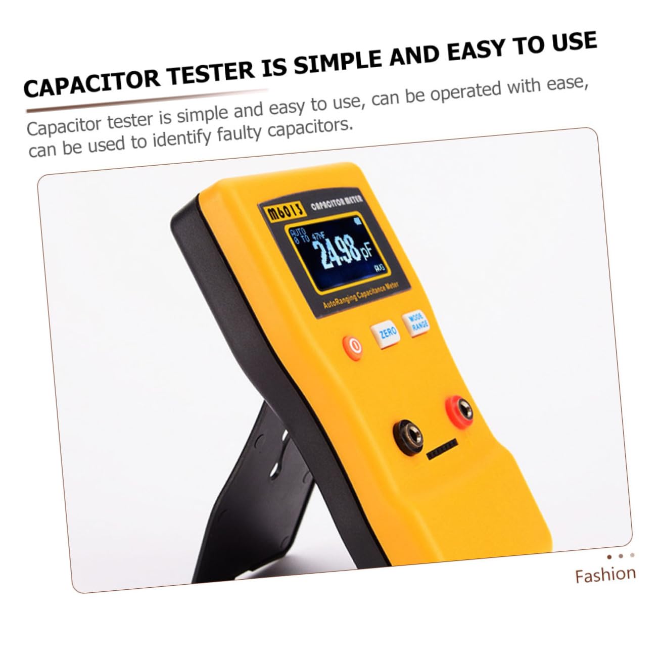 Gadpiparty Capacitor Tester Auto-ranging Digital Measuring Device for Accurate Capacitor Readings Portable for Field Work for Hobbyists Professionals Compact Design