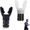 2 x Portable Breathing Trainer Breathing Trainer Lung Trainer Breathing Trainer Lung Exercise Device with Adjustable Resistance Improves Strength Endurance (White and Black)