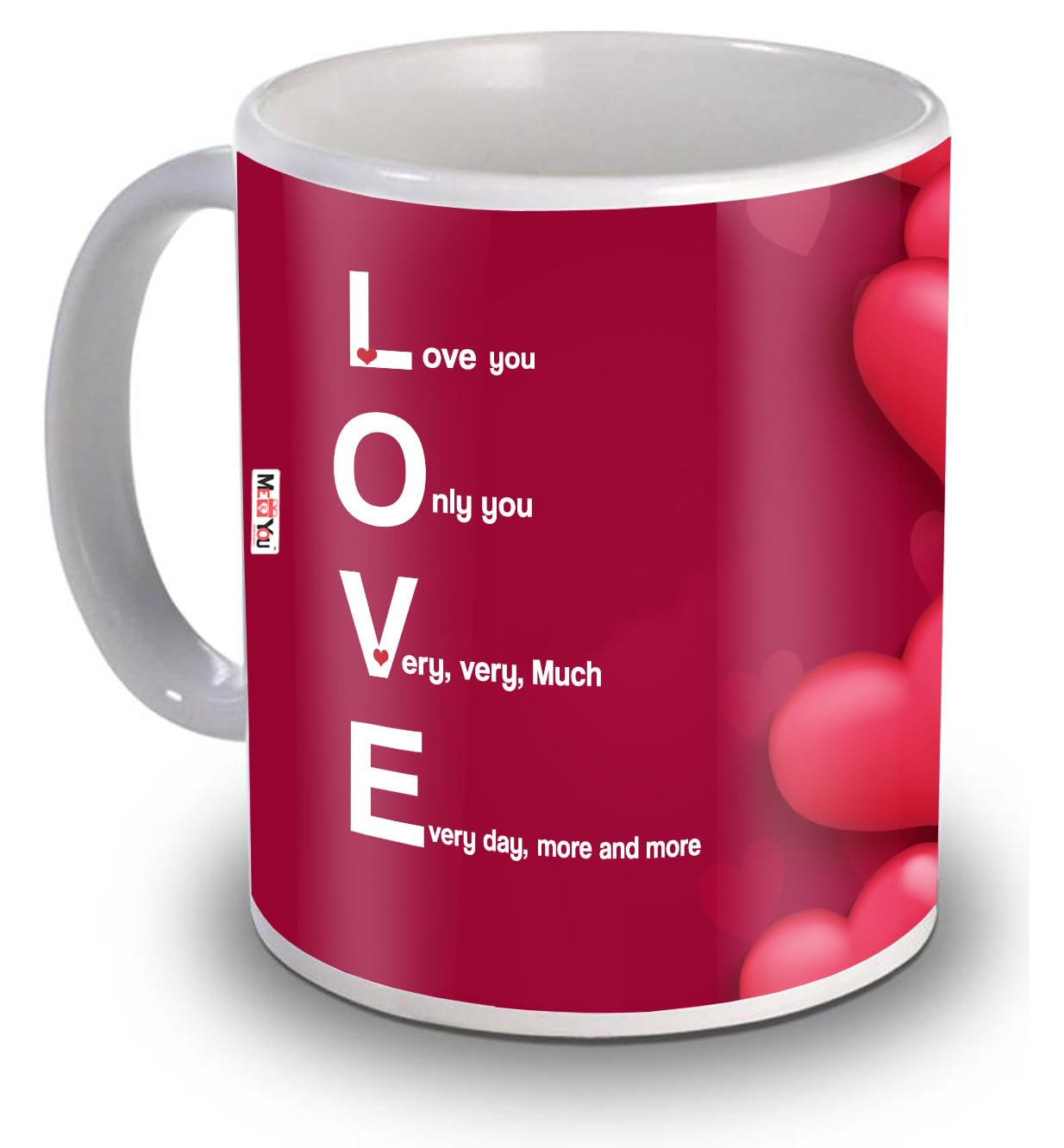 ME & YOU Gift for Girls | Coffee Mug for Girlfriend on Valentine Day | Ceramic Printed Coffee Mug | 320 Ml