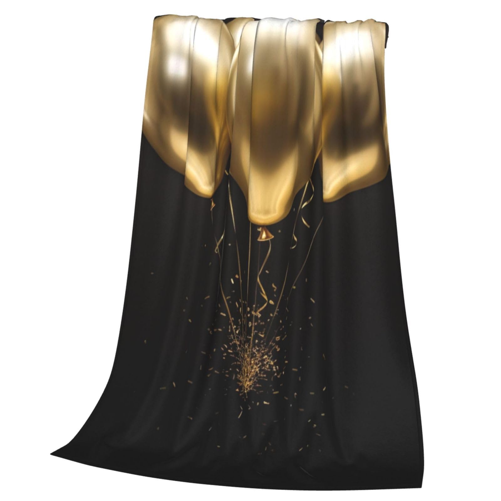 Couverture pour canapé flanelle au motif ballon doré pour créer un nid de douceur réconfortant