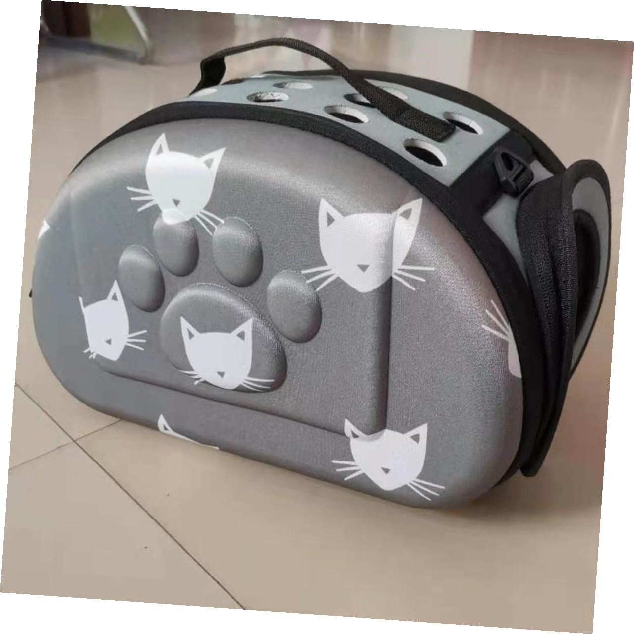 Tragerucksack mit Ergonomischem Design aus Eva Atmungsaktiver Haustier und Diagonalen Tasche für Outdoor und Katzentransport