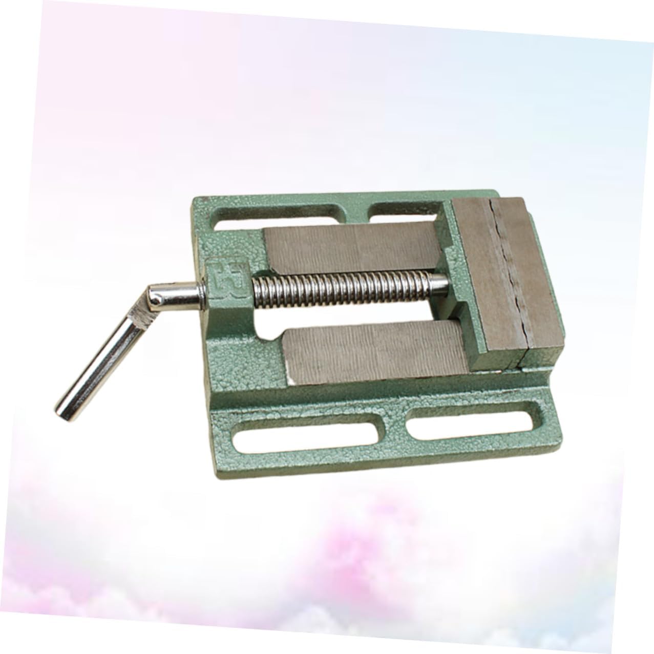 Luxshiny 5 Inch Drill Press Vise Bench Clamp Table Vise for Woodworking Milling and Drilling Machines Gray Cast Iron