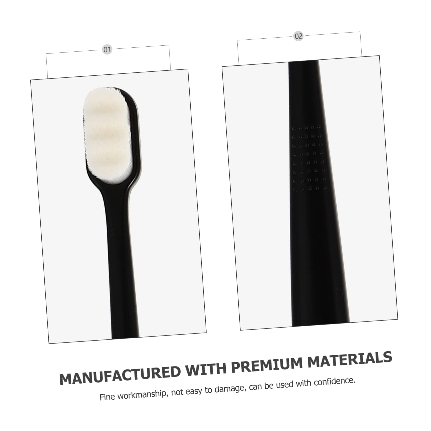 Healeved 12pezzi Spazzolini Da Denti Morbidi Per Adulti Design Ondulato Con Testa Piccola