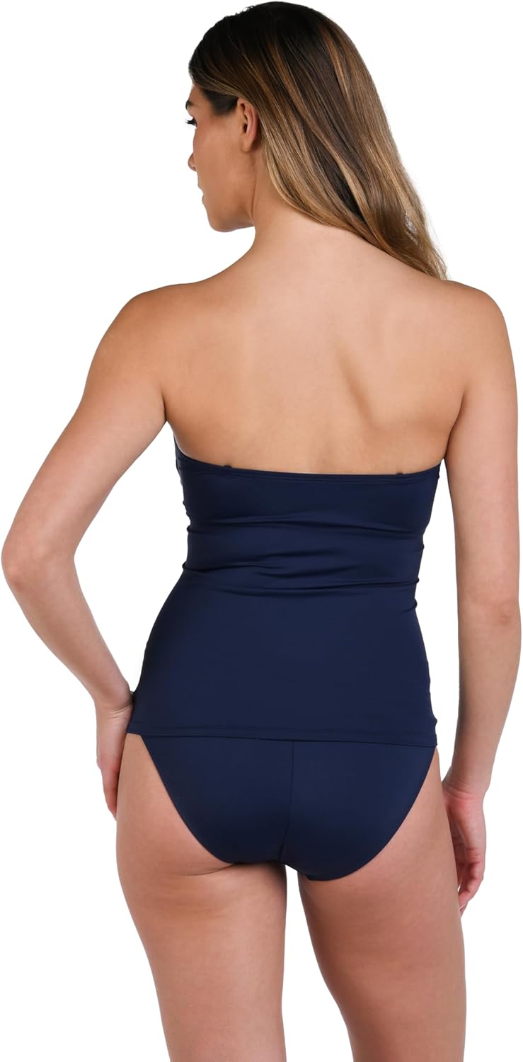 La Blanca Womens Bandeau Tankini Swimsuit Top - Image 4