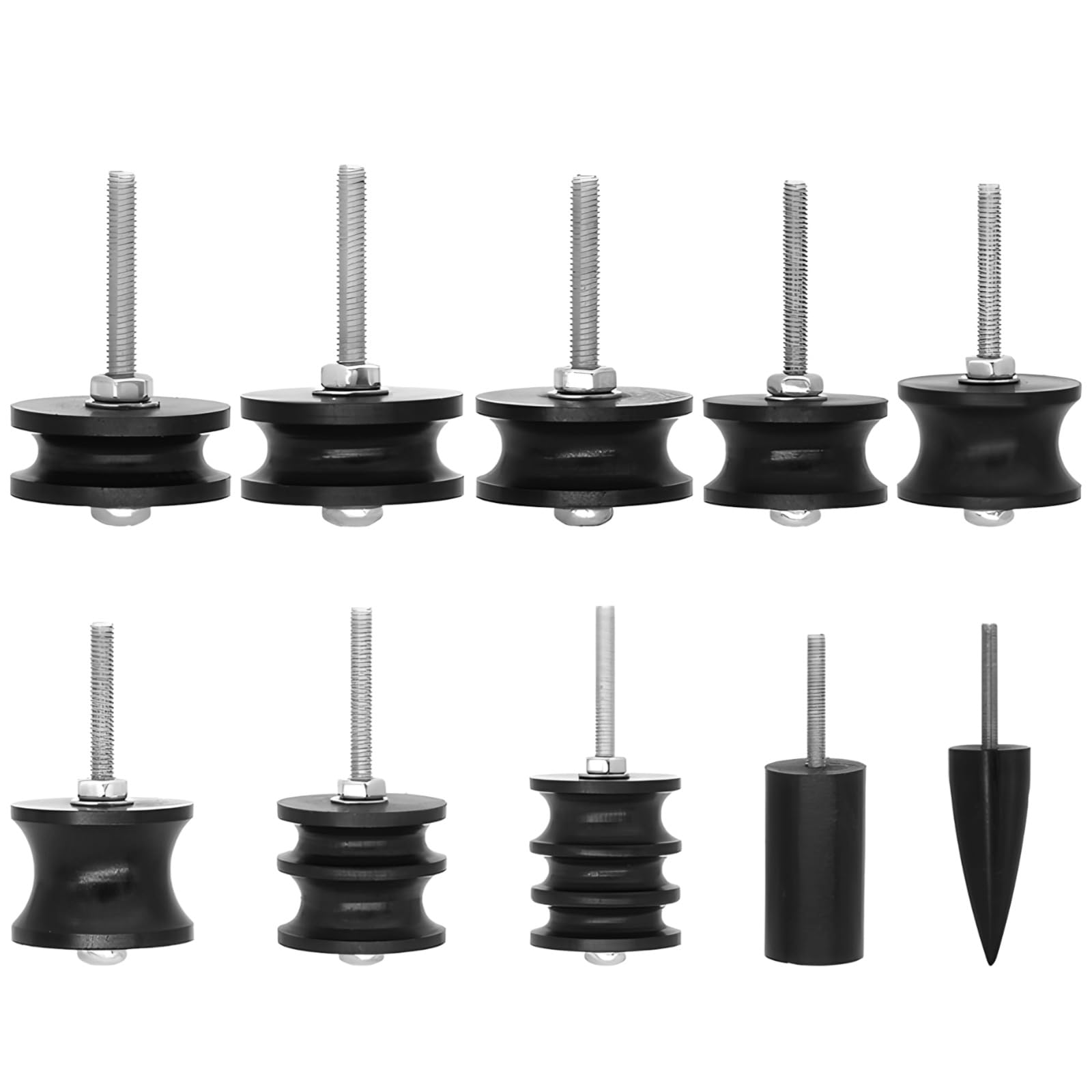 Juego de 10 brocas para madera, husillos de pulido de palisandro, cabezales de molienda de varias formas, cabezales de fresado para carpintería, para lijar y pulir, compatible con taladros
