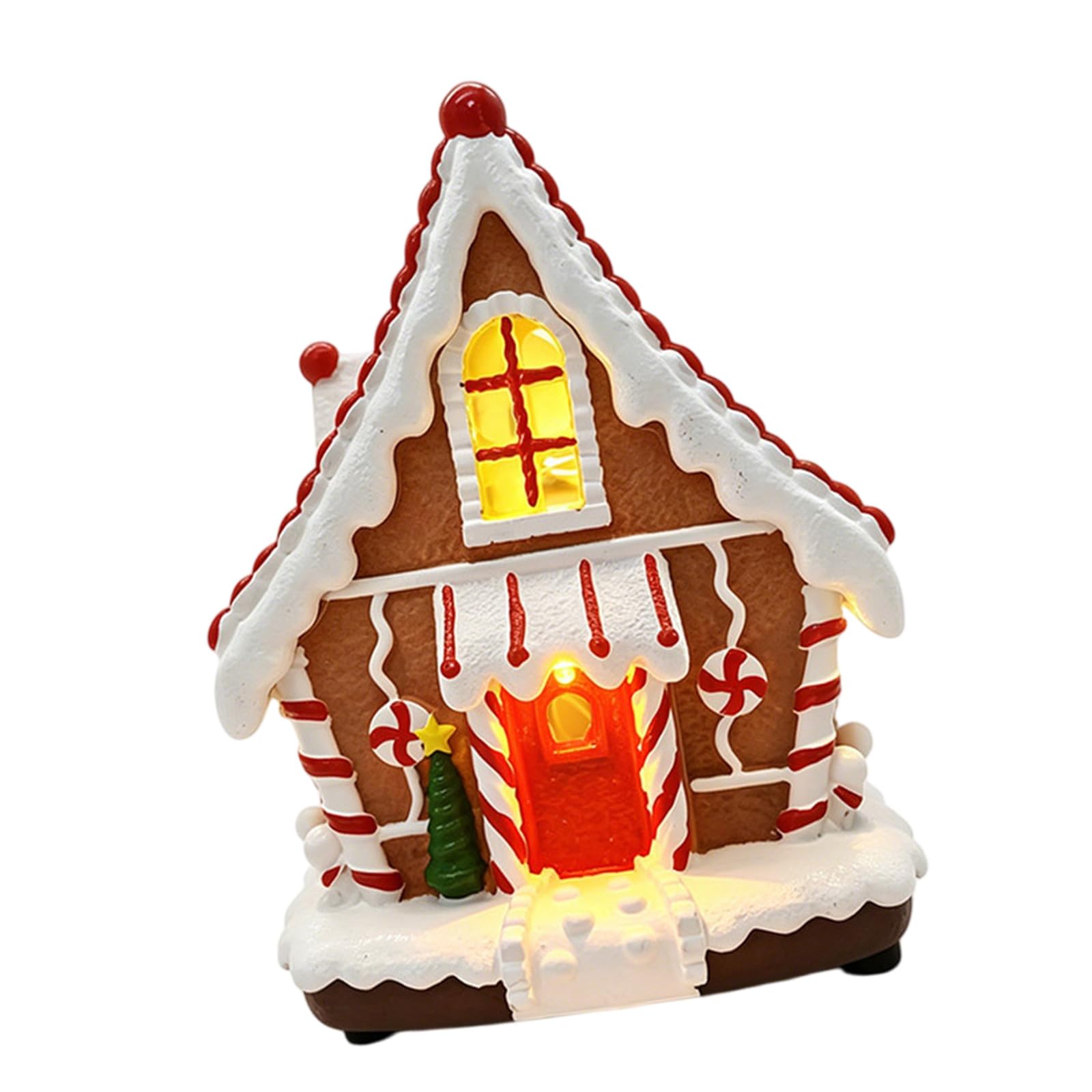 Tsophreniq Musical Holiday Gingerbreads House Ornament with Soft Glowing LED Lights Ideal for Christmas Decoration Musical Christmas Deck