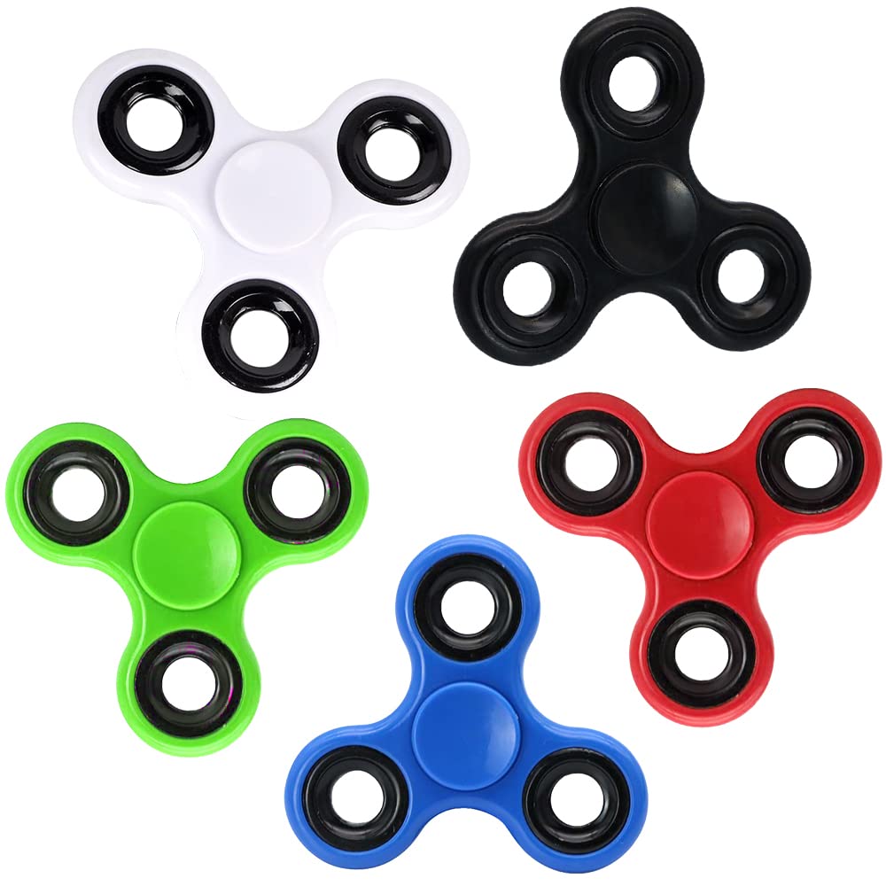 5er-Pack Fidget Spinner Spielzeug für Kinder Erwachsene, Sensorische Fidget Toys Weihnachten Set Spielzeug Zappeln Hand Spinner Finger Tri-Spinner Toy, Geschenke für Reduziert Angstzustände