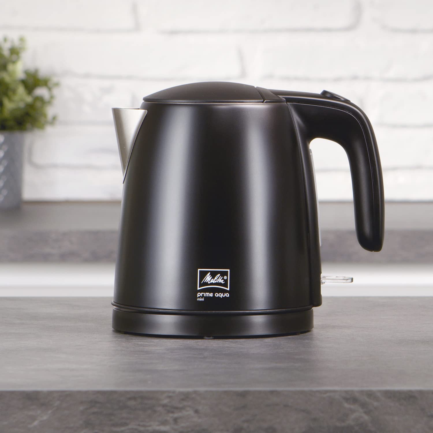 Czajnik elektryczny - MELITTA - Prime Aqua mini, stal nierdzewna, Black Edition, 1,0 l, 2200 W, 1018-05