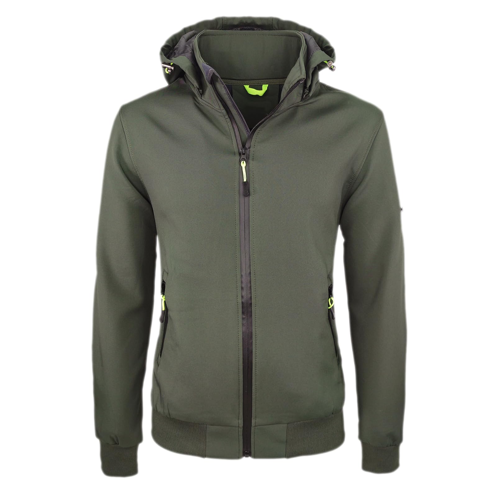Giubbotto Uomo Termico Invernale Softshell Impermeabile Antivento con Cappuccio Giacca In Pile Calda