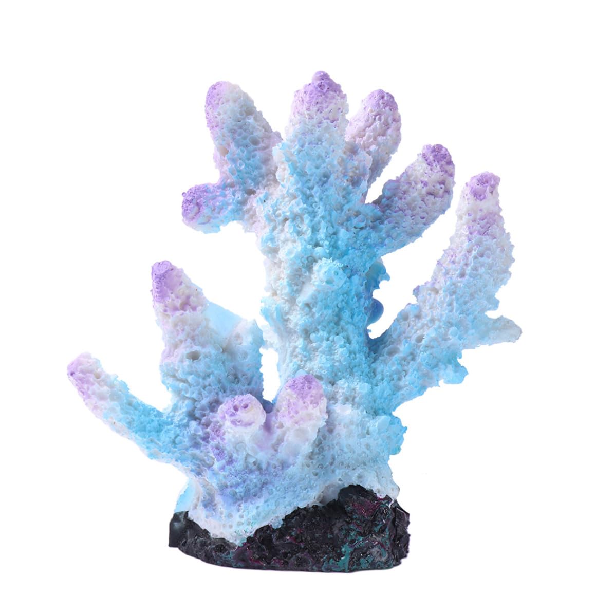 HOMOCONO Resin Coral for Fish Tank Aquarium Decoration, Safe for Fresh and Salt Water, Blue Artificial Coral Ornament, Easy to Clean Fish Tank Landscape Accessory